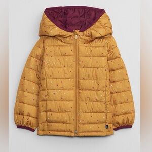 GAP Kids Gold Star Print Puffer Jacket